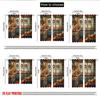 2pcs 2D flat printing Happy Christmas Scene Curtains Christmas Kitchen Scene Cozy Festive Digital Printed Polyester Drapes