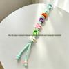 Miu Style Colorful Letter Bead Bag Charm - Dopamine Acrylic with Woven Rope