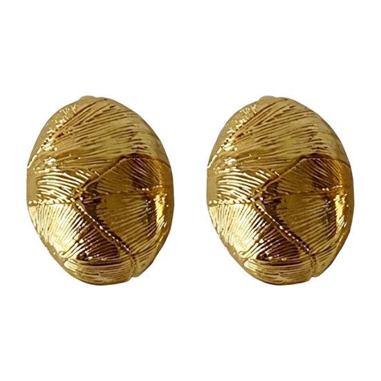 1 Pair Vintage Chunky Earrings for Gold Plated Women