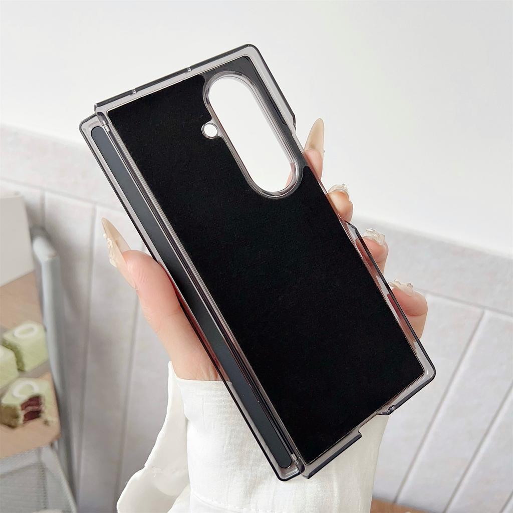For Samsung Galaxy Z Fold7 5G Phone Case Compatible with MagSafe Leather+PC Protective Cover