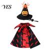 Cat Costume with Hat 1 Set Pet Halloween Costume, Spider Pumpkin Wizard And Outfit Double-Sided Bat Print Cape, Holiday Party for Cats Dogs Medium Dog