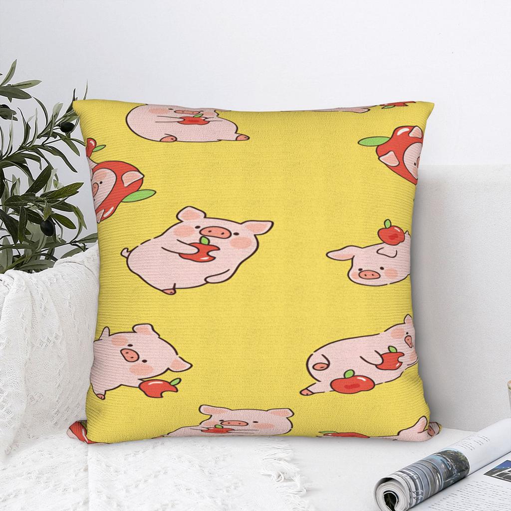 L-Lulu Pig Pillow Case Graphic Pillow Cover For Couch Sofa Bedroom Morden Cushion Cover