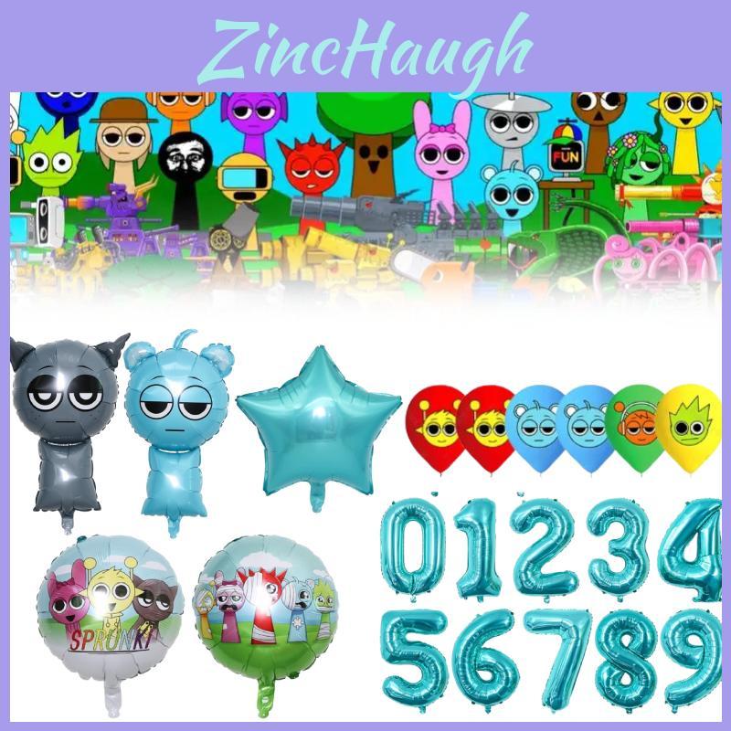 Sprunki Balloons For Birthday Party Decor With Cartoon Shapes For Kids Events