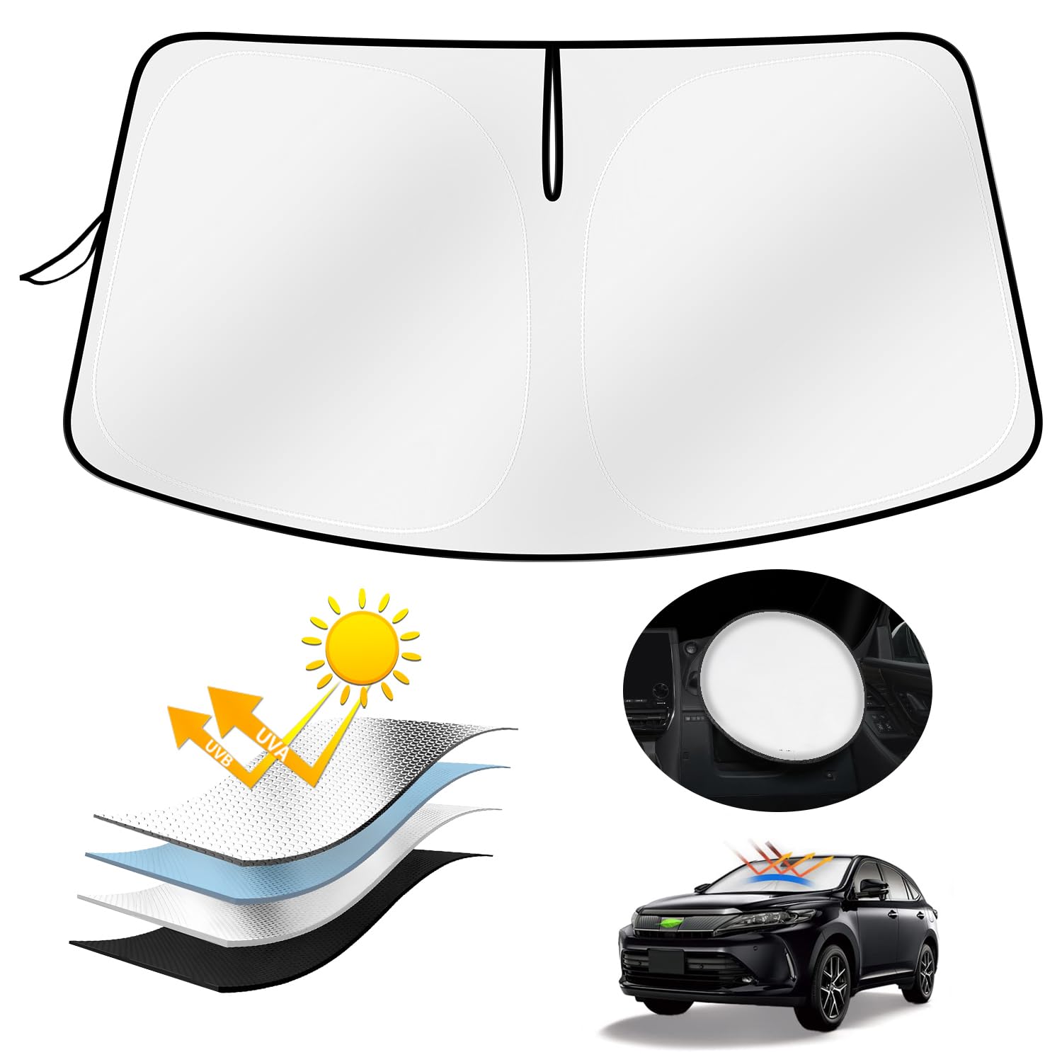 

AUTO SPEC Toyota Harrier 60 Серия Передний Солнцезащитный Экран HARRIER 60 Серия Солнцезащитный Экран Затемняющий Передний Экран Дизайн HARRIER 60 Серия Защита от Солнца на Лобовое Стекло УФ