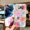 Daisy Flower Love Heart Phone Case For Xiaomi Poco X3 X4 M4 X5 X6 Pro Artistic Marble Couple Clear Transparent Shockproof Cover