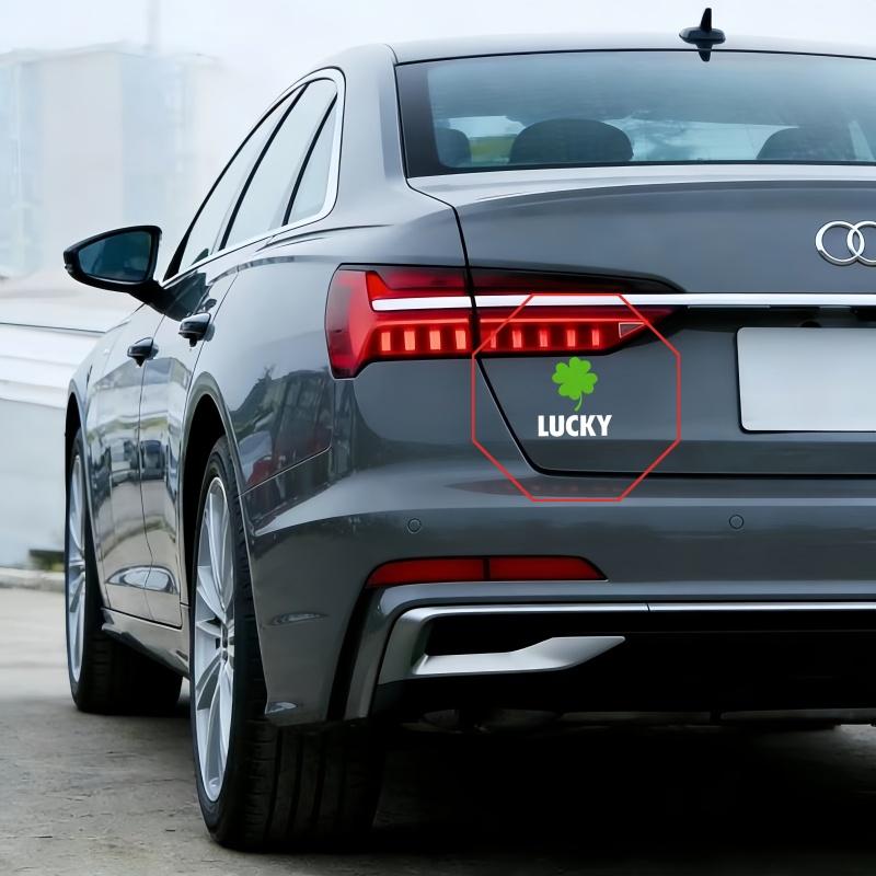 2 lucky style car badge stickers, suitable for all car decoration accessories