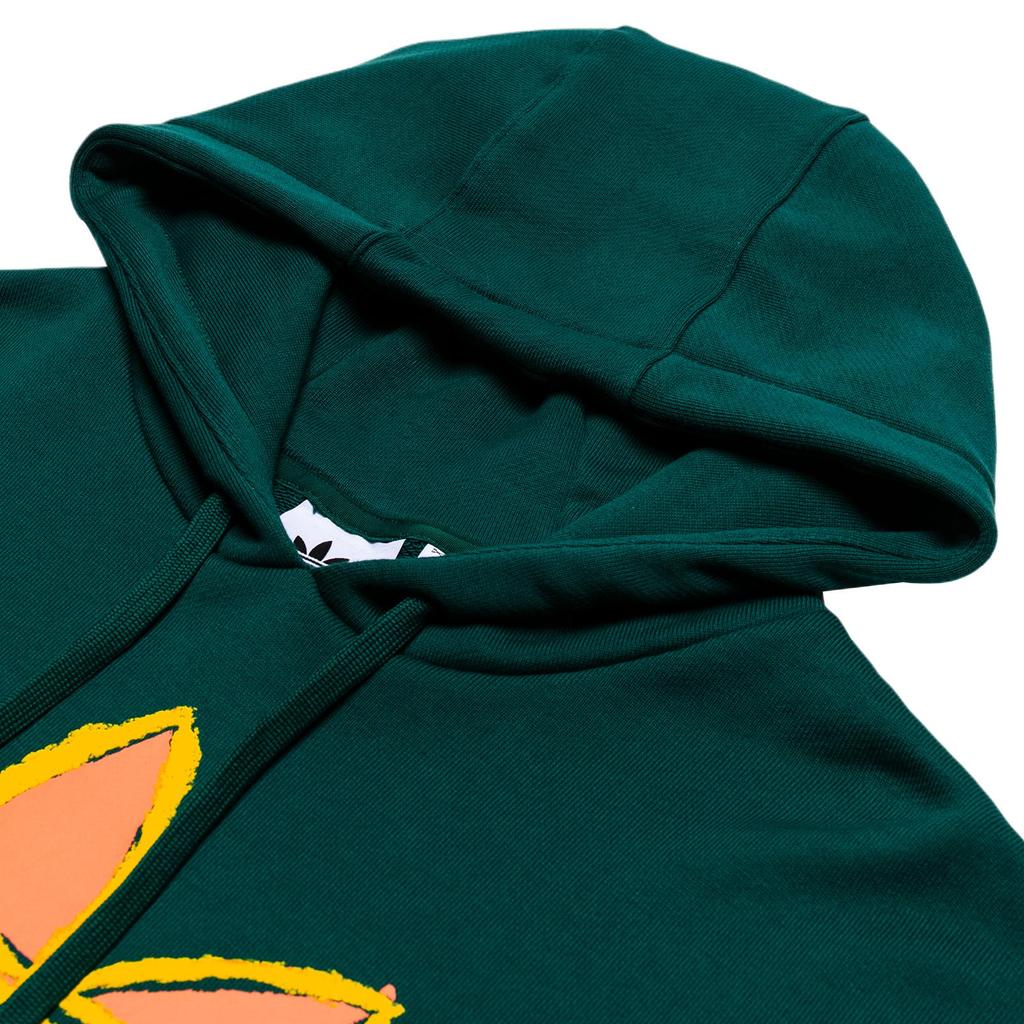 Adidas Originals Trefoil Large Logo Print Hoodie Men Hoodie Forest-Green GR9960