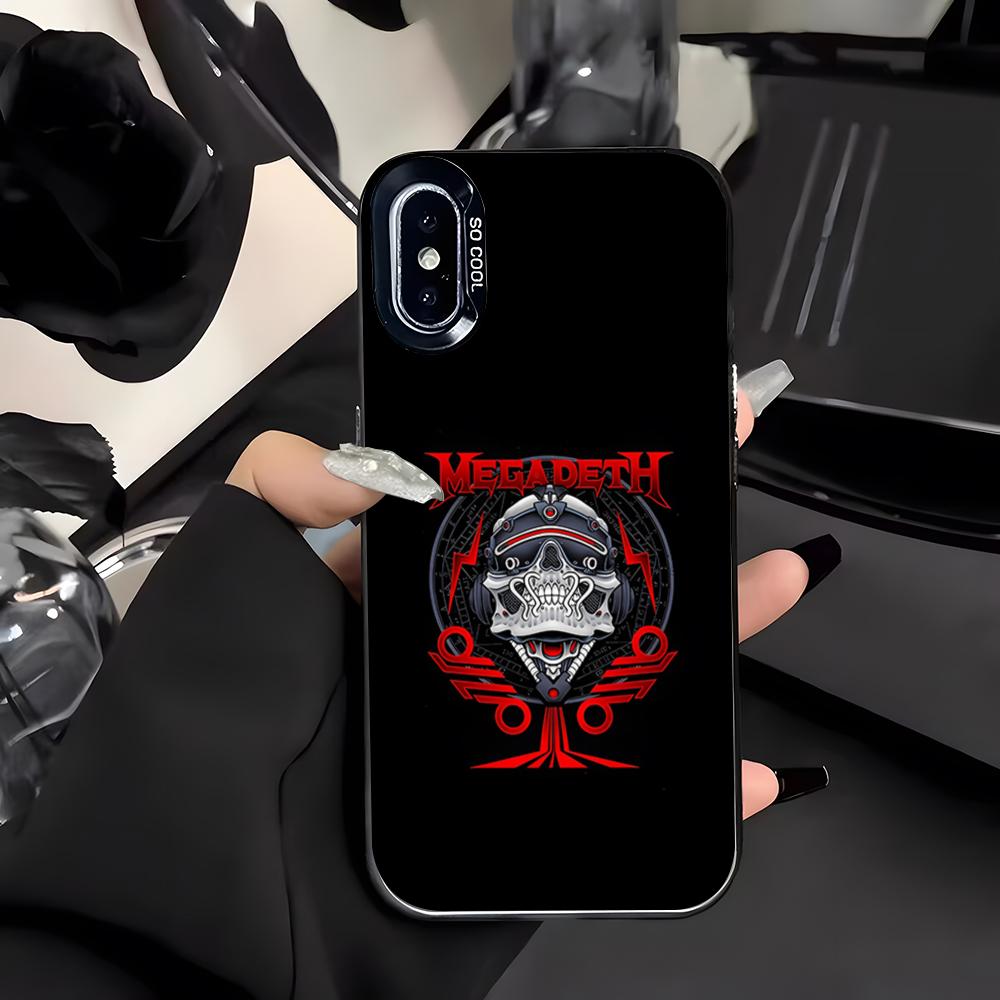 

Rock Band M-M-Megadeth Phone Case For IPhone 17 Air 16 E 15 14 Plus 13 12 11 Pro Max Colored Silver Cover iPhone17 Pro Max