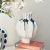 Handicrafts Painted Pattern Ceramic Vase Irregular Shape Flower Pots Table Decoration Flowers Arrangement Room Aesthetic Decor