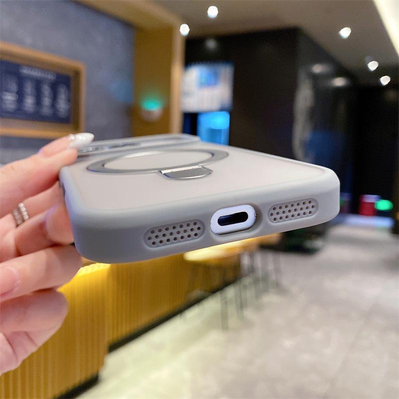 IPhone 17 Pro Max Frostet Magnetisk Støtteetui med Apple 16 Linsebeskytter, Fallsikkert.