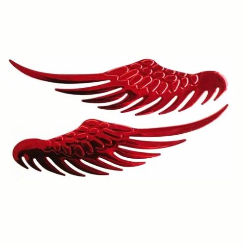 2pcs/1pair of PVC or Metal High Gloss Stickers Angel Wing Decorative Stickers Glitter Accents Anime Theme Glossy Surface