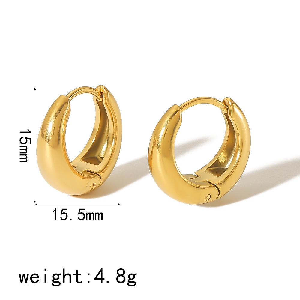 New Fashion Heavy Gold Earrings Generous Exquisite Ear Buckles Personality Trend Versatile Fashion Accessories