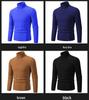 Herren Pullover Herbst/Winter 2024 Hoher Kragen Unifarben Lässig Gestrickt