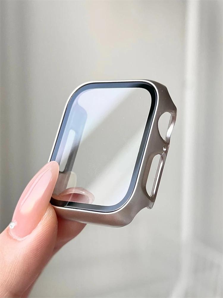 Starlight Bumper Hard Case+Glass For Apple Watch 11 10 42 46mm 9 8 7 41mm 45 Ultra 3 2 1 49mm Film Cover For iwatch 6 SE 40 44mm