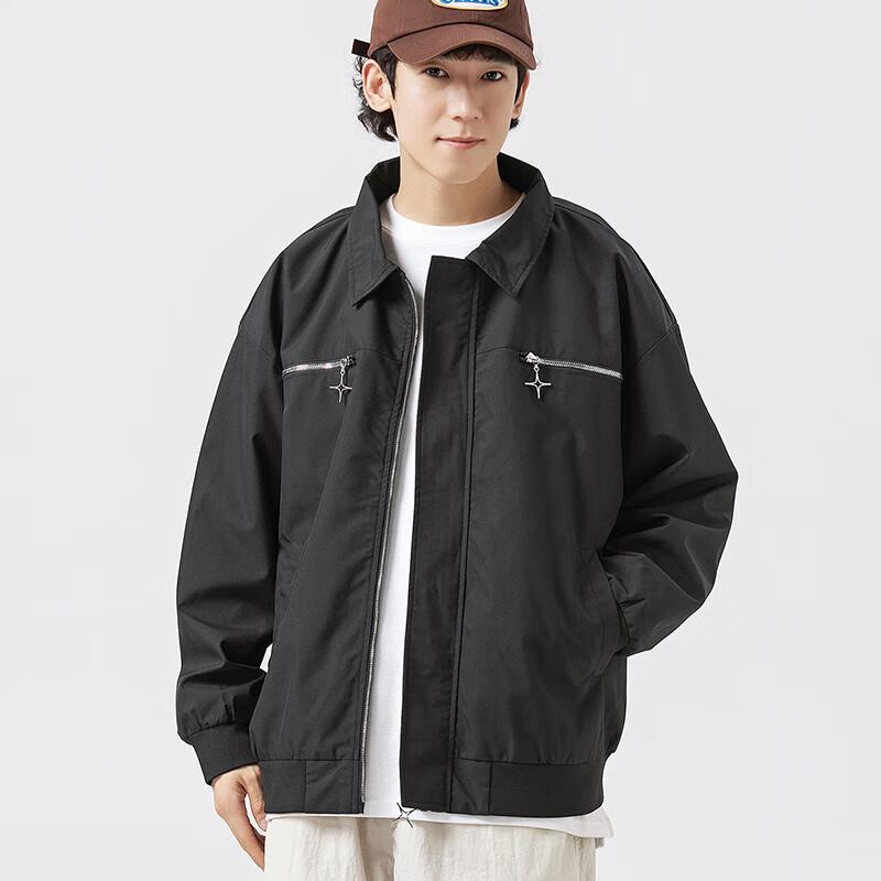 Dingfengbaoluo Men's American High Street Casual Lapel Jacket YM9952