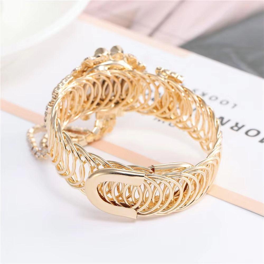 Stainless Steel Ladies Wristwatch Adjustable Women Watch Rose Gold Bracelet Watch  Daily Outings