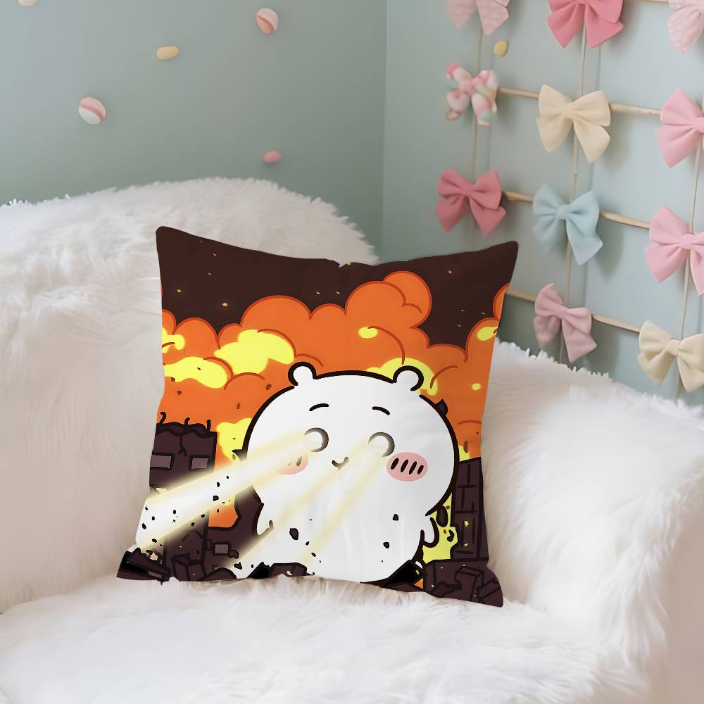 CartoonCChiikawasCute Case Plush Fabric Soft Pillowcase Double Sided Print Cushion Cover Household Gifts