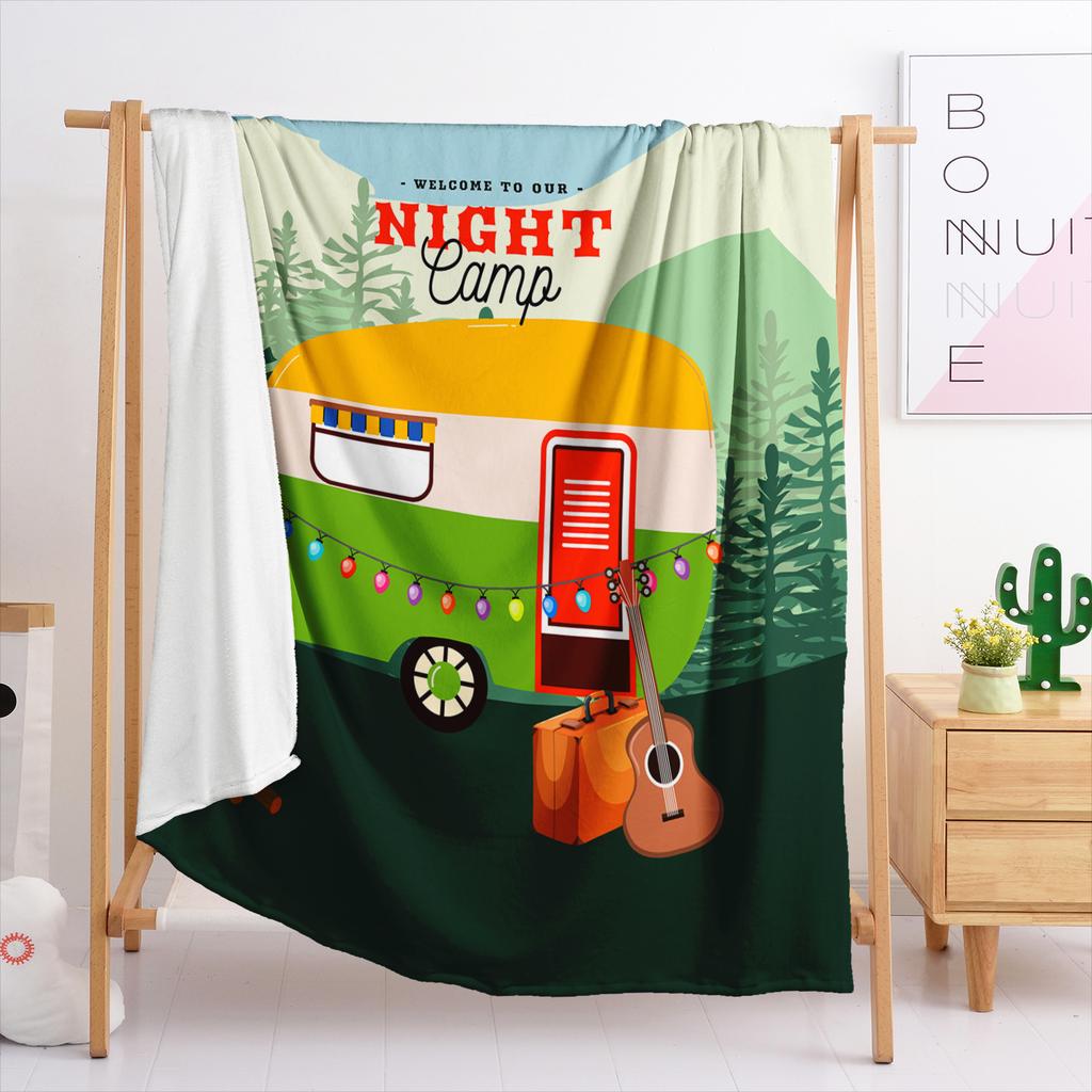 Blanket Flannel Blanket Traveling Rv 3D Digital Printing Blanket Blanket