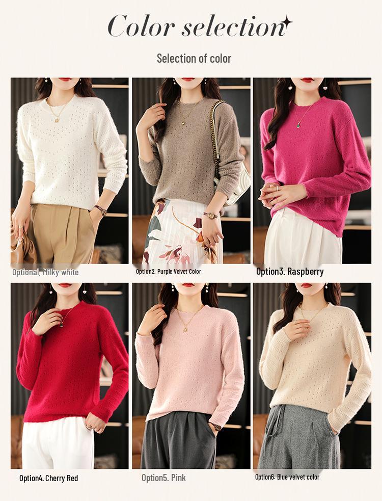 Women's Loose Fit Knit Wool Sweater - New Style, Lazy Autumn/Winter Base Layer, Round Neck Top