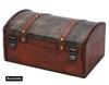 r_planning Antique Retro Wooden Box with Embossed Pu Rivets and Decorative Trinket Box