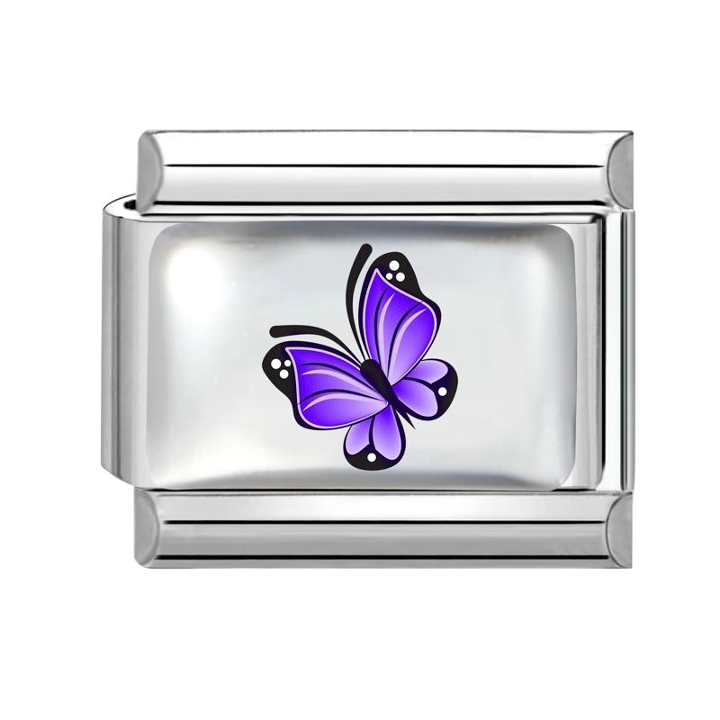 New Lovely Heart Envelope Rose Butterfly Cherry Charm Links Fit 9mm Italian Bracelet Women Men Making DIY Jewelry Gifts