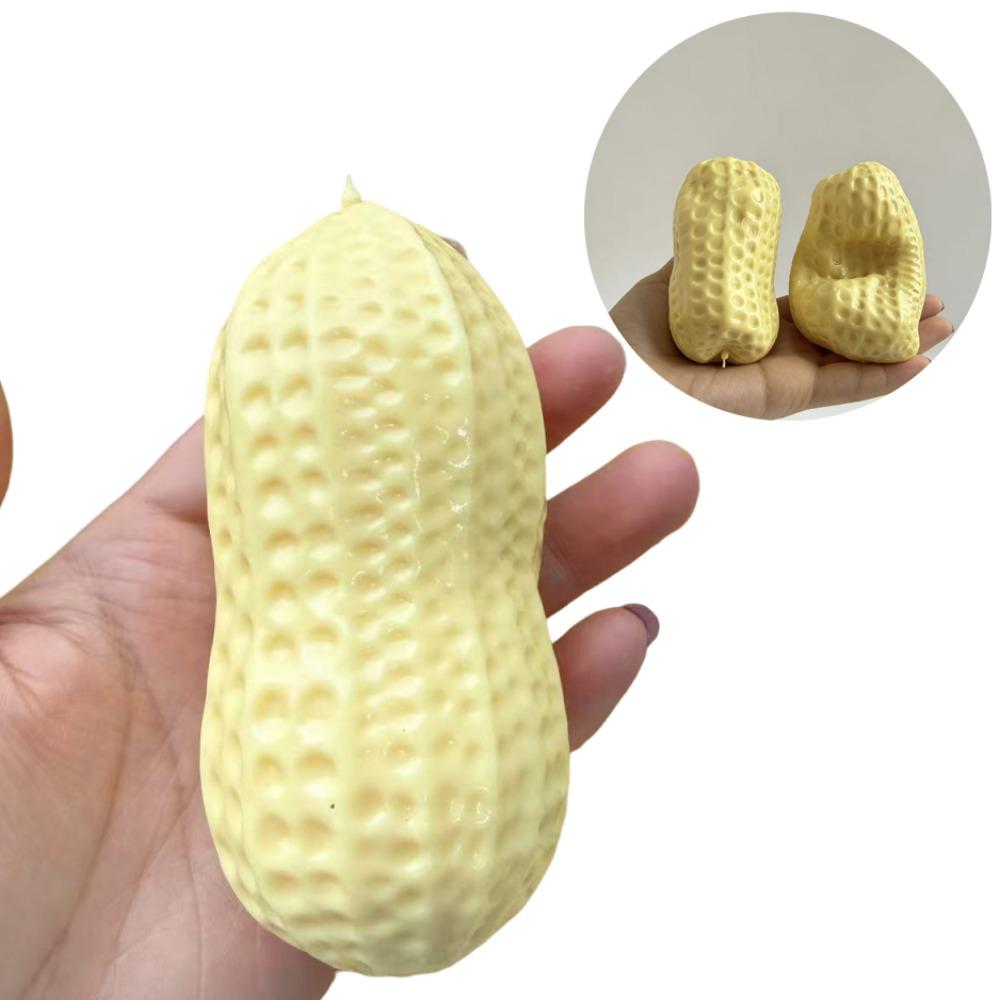 Creative Peanut Squeeze Toy Realistic Non Rebound Fidget Toy Portable Peanut Stress Ball Office Non Rebound