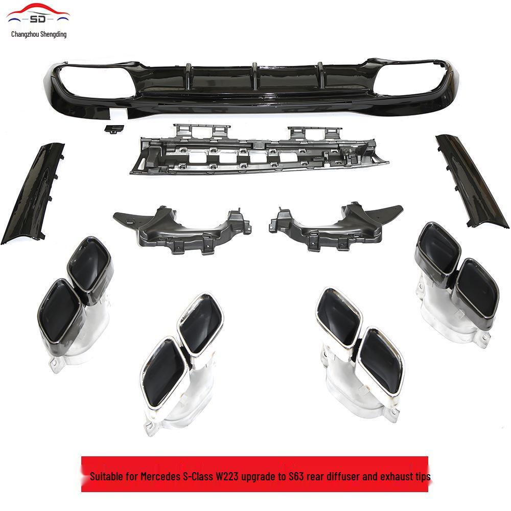Mercedes-Benz S-Class W223 (21+) S63 Rear Diffuser Tailpipes - Quality Warranty