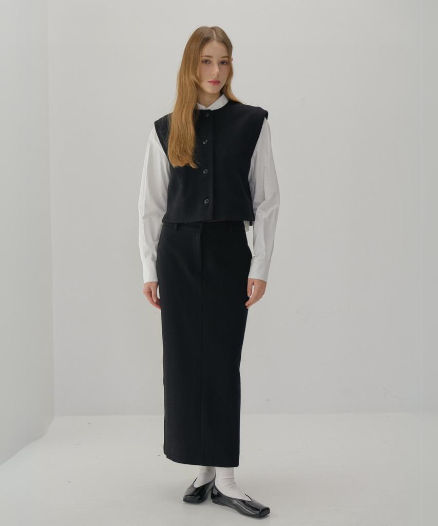 Okuka Classic Wool Skirt_Black