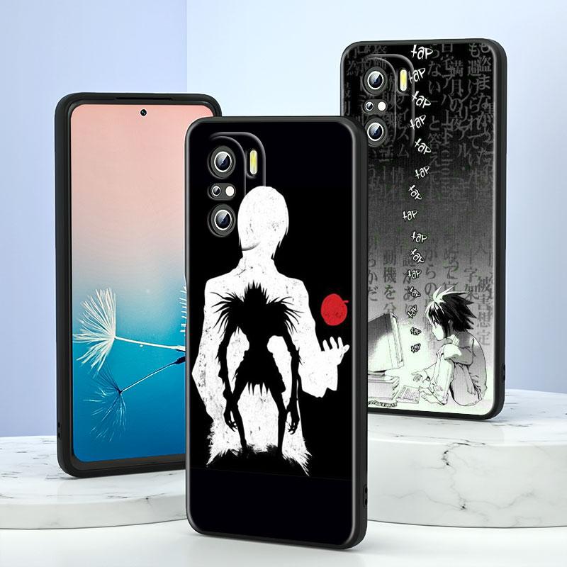 Anime Manga Death Note Ryuk For Xiaomi Redmi Note 12 Turbo 11E 11S 11 11T 10 10S 9 9T 9S Pro Plus 5G Black Phone Case