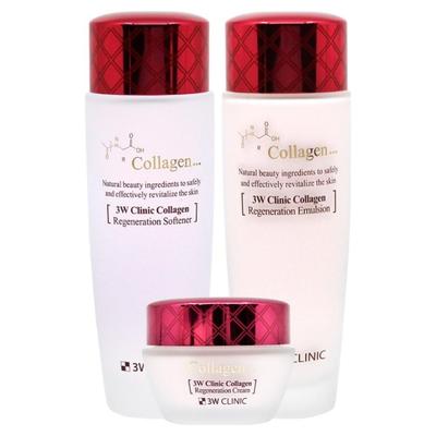 Collagen Skin Care 3-Piece Set Anti-Aging & Firming Routine (Softener 150ml, Emulsion 150ml, Cream 60ml)