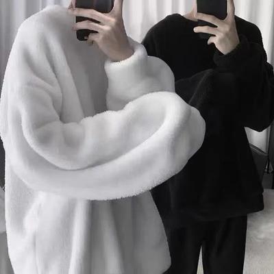 Sweatshirts for Women Winter Fleece Oversized Pullover Sweatshirt Long Sleeve Loose Velvet Jumpers Thickened Sweatshirts Top
