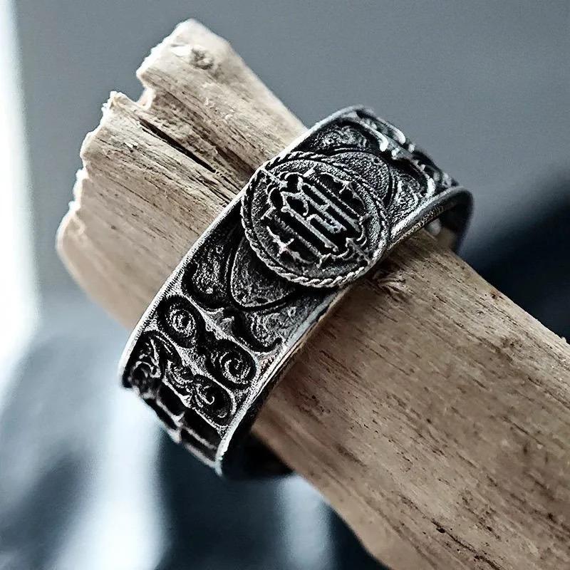 New Classical Gothic Vintage Ring, Fashion Creative Holiday Gift Castle Personality Ring