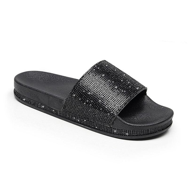 Design Slip On Ciabatte Sandali Scintillanti con Diamanti Taglia Scarpe Essex**