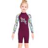 Girls 'swimsuit Children's One-piece Swimsuit Long-sleeved Sunscreen Quick-drying Baby Small Middle Children Snorkeling Surfing Jellyfish Clothes