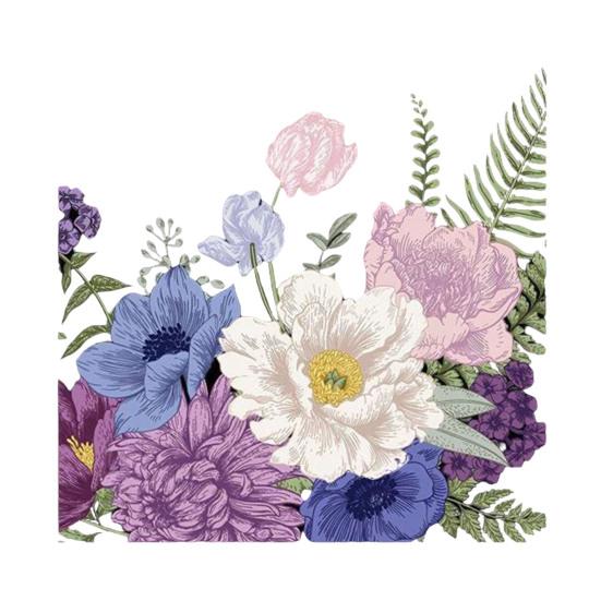 

Flowers Window Clings Double-sided Watercolor Flowers Glass Decals Reusable Static PVC Sticker 45x45cm
