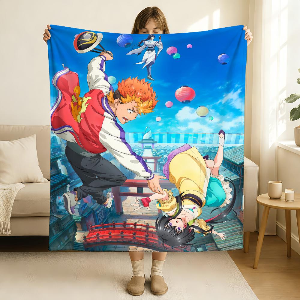 Anime Onmyo Kaiten ReBirth Verse Blanket Soft and Skin Friendly For Couch Bed Napping Bedspread All Seasons Comforter