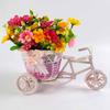 Rattan Flower Basket Sponge Storage Tricycle Bicycle Model Metal Snacks Candy Cart Rack Home Garden Wedding Party Decor Ornamen