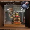 Wooden Bottom Storage Box Window Acrylic Toy Gundam Building Block Box Glue-Free Dust Cover