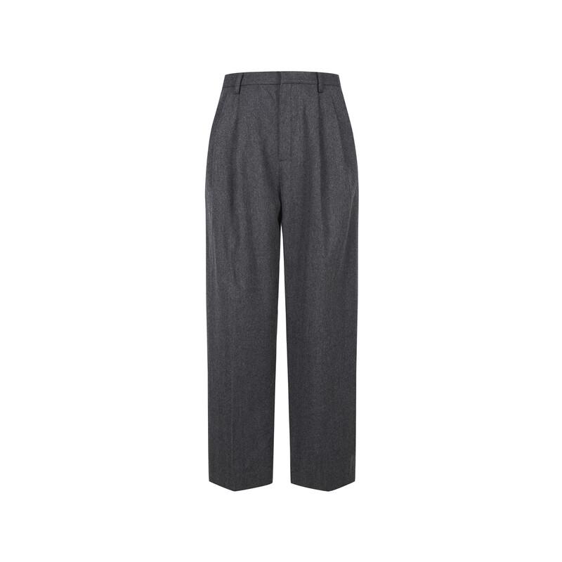 JNBY Women's 2024 Winter 100% Wool Loose Straight-Leg Trousers