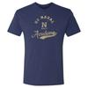 US Naval Academy Midshipmen Retro Script Triblend T-Shirt - Vintage Navy