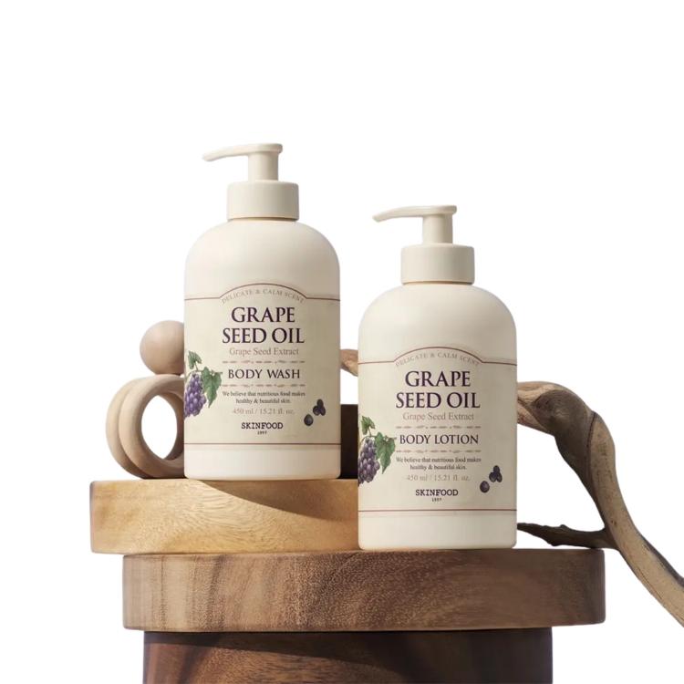 [Skin Food] Grapeseed Oil Body Wash Nourishing & Moisturizing Shower Cleanser – 450ml