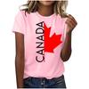 Top Casual de Moda para Mujer con Estampado de Hoja de Arce