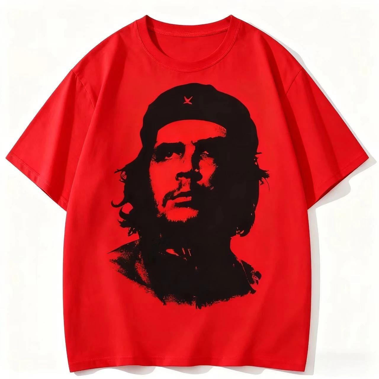 

Che Guevara Classic Icon Portrait Retro Graphic T-Shirt Revolutionary Vintage White Unisex Oversized Casual Streetwear T-shirt S