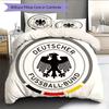 Literie motif DFB Équipe Nationale d'Allemagne Décoration de Maison Cadeau d'Anniversaire (1 housse de couette + 2 taies d'oreiller, sans garniture.)