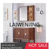 RWJ Ceramic Hand Washing Integrated Washbasin Oak Combination Floor Cabinet Washstand