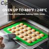 Cippes Quarter Size Silicone Baking Mat, 0.7mm Thick, Oven Safe 480°F, Even Heat, Non-Stick Reusable For Baking Cookies Bread