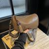Women's 2025 Autumn Fashion Retro Pillow Crossbody Bag with Wide Strap