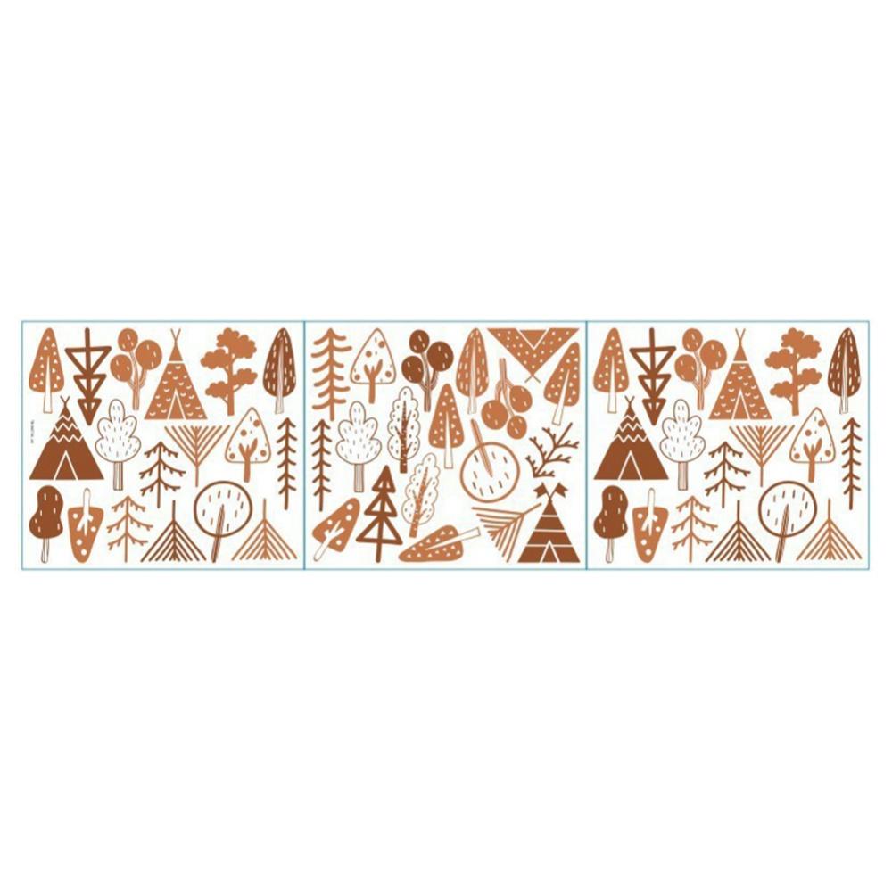 Wall Sticker Retro Small Flower Wall Decals Rainbow Alpaca Sticker