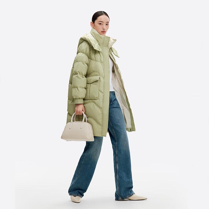 Qianrengang Women's Winter Detachable Hood Duck Down Parka Y308200Y