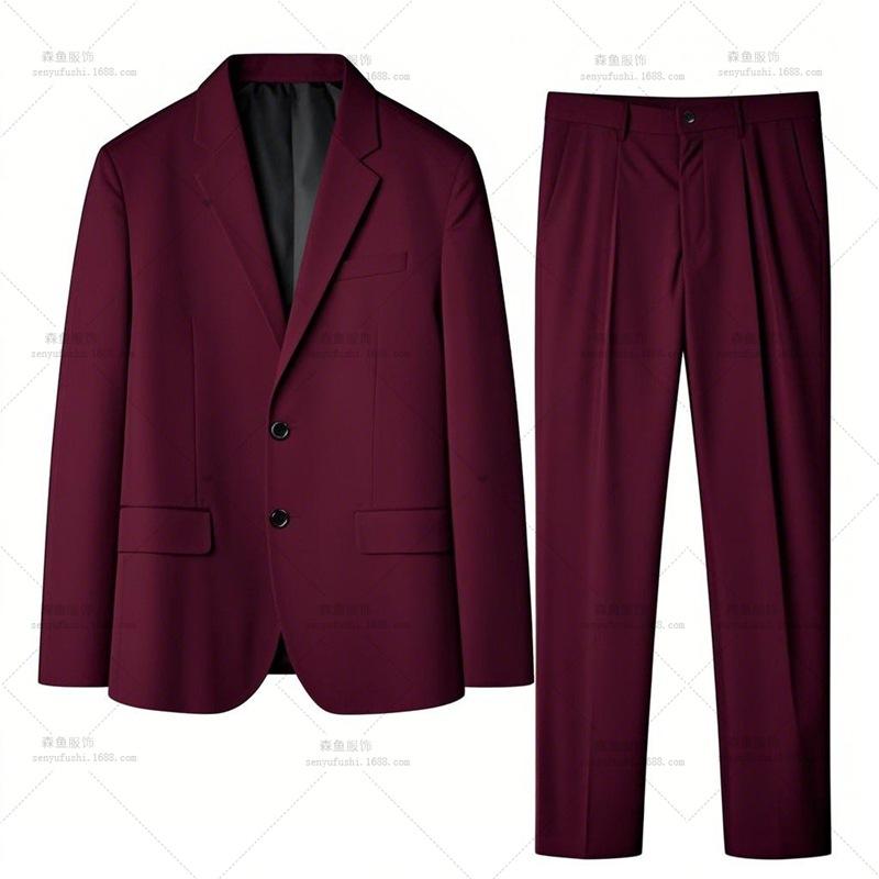 Spring and Autumn Suits, Men's Dresses, Groomsmen's Suits, Suits, Men's Two-piece Suits, Men's Small Suits for Work